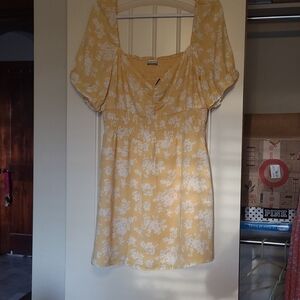 NWT amercrombie and fitch smocked waist mini dress